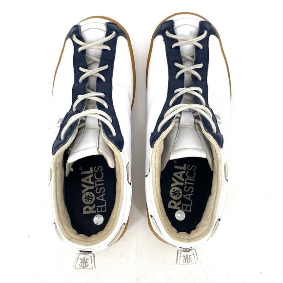 Royal Elastics Blue and White Leather Sneakers Women's Size 6 - Picture 4 of 9